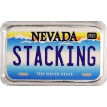 Nevada License Plate - Stacking Across America 1oz Silver Bar