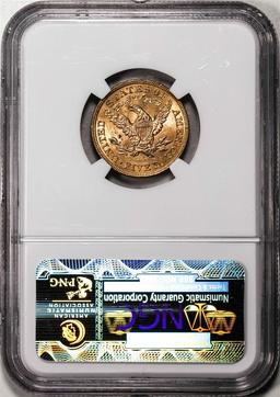 1900 $5 Liberty Head Half Eagle Gold Coin NGC MS63