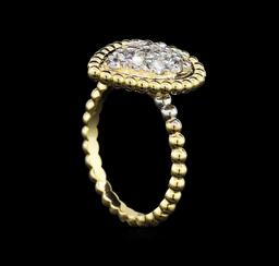 0.58 ctw Diamond Ring - 14KT Two Tone Gold
