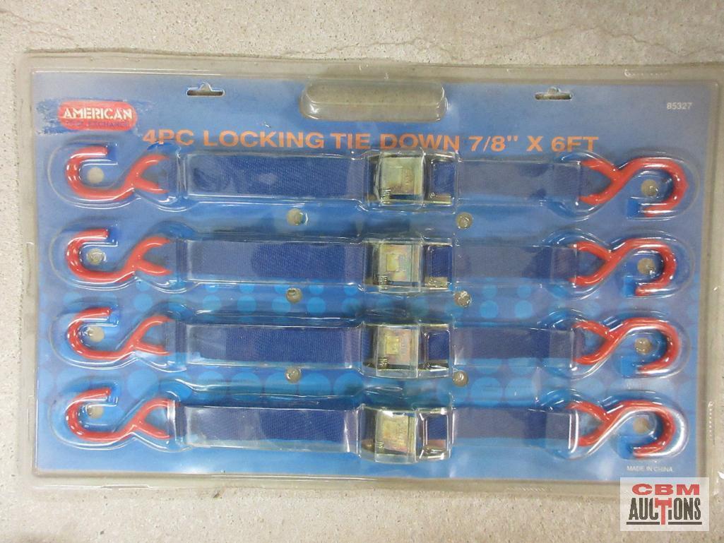 American Tool Exchange 85327 4pc Locking Tie Down 7/8" x 6' - Set of 4