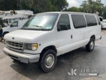 1999 Ford E350 Extended Passenger Van Runs, Moves, Service Engine Light On) ( Minor Body and Paint D