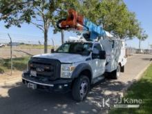 Altec AT37G, Bucket Truck mounted behind cab on 2015 Ford F550 4x4 Service Truck Runs, Moves & Opera