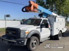 Altec AT37G, Bucket Truck mounted behind cab on 2013 Ford F550 4x4 Service Truck Runs, Moves, & Oper