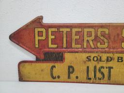 SST Embossed Peters Shoes Store Sign