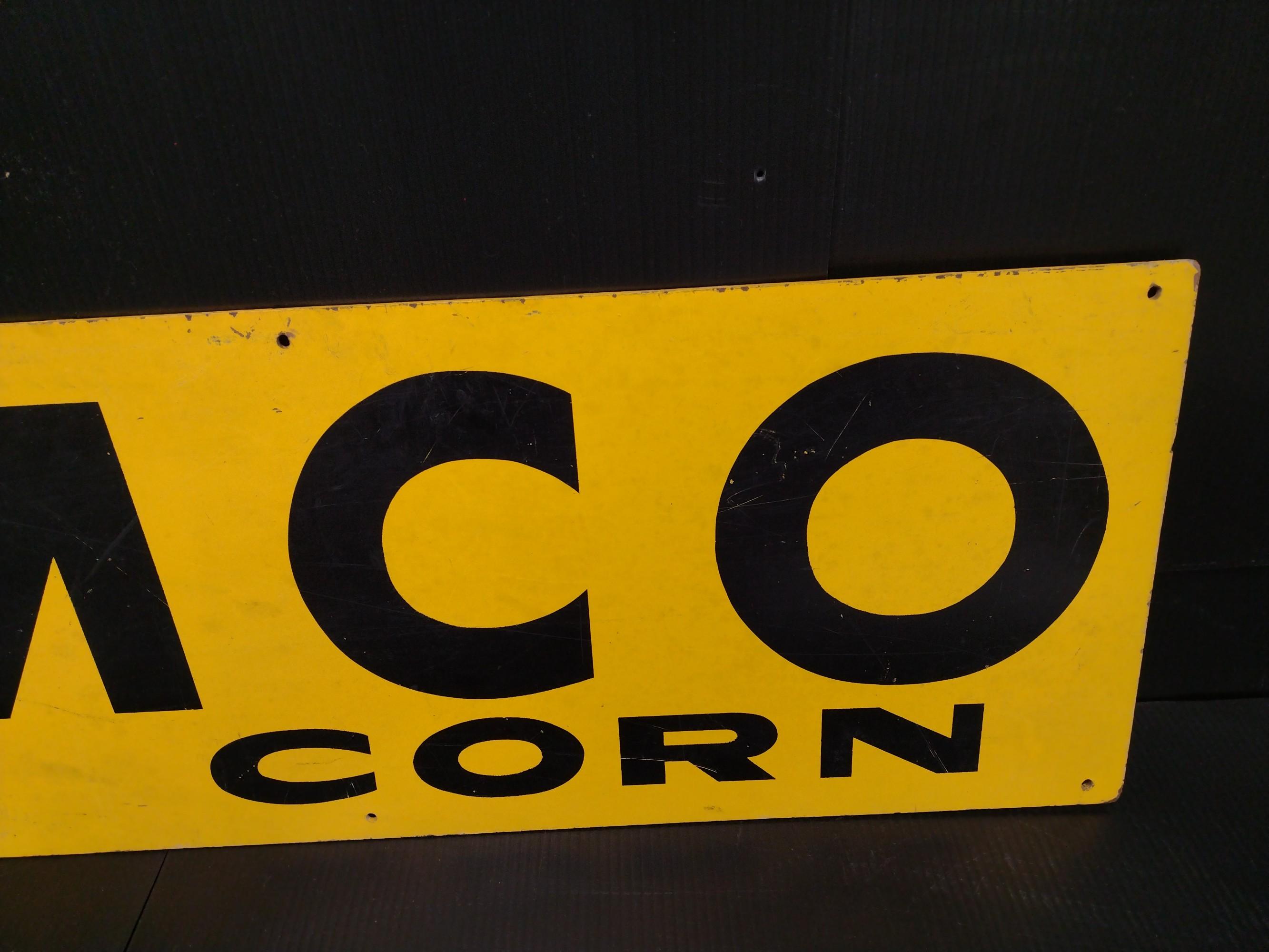 Double Sided Masonite Tomco Bred Corn Sign.