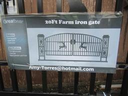 2024 GREATBEAR 20' FARM IRON GATE W/ DEER ARTWORK (UNUSED)