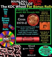 INSANITY The CRAZY Penny Wheel 1000’s won so far, WIN this 1979-d BU RED roll get 1-10 FREE