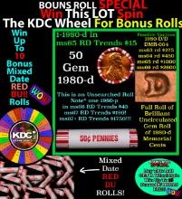 INSANITY The CRAZY Penny Wheel 1000’s won so far, WIN this 1980-d BU RED roll get 1-10 FREE