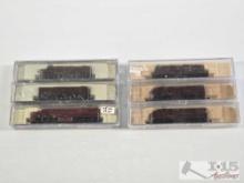 (6) N Scale Locomotive Model Trains