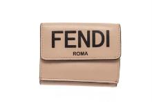 Fendi Pink Leather Micro Trifold Wallet