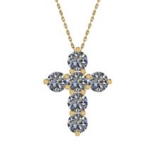 0.90 Ctw SI2/I1 Diamond 14K Yellow Gold Necklace (ALL DIAMOND ARE LAB GROWN)