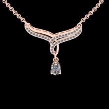 1.21 Ctw VS/SI1 Diamond 14K Rose Gold Necklace (ALL DIAMOND ARE LAB GROWN )