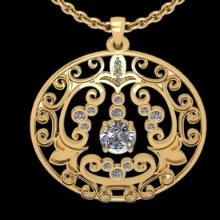 0.61 CtwVS/SI1 Diamond 14K Yellow Gold Necklace (ALL DIAMOND ARE LAB GROWN )