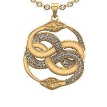 1.62 Ctw VS/SI1 Diamond 14K Yellow Gold snake Necklace ALL DIAMOND ARE LAB GROWN
