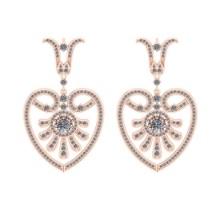 3.01 Ctw VS/SI1 Diamond Style 14K Rose Gold Earrings ALL DIAMOND ARE LAB GROWN DIAMOND