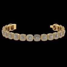 3.60 CtwVS/SI1 Diamond 14K Yellow Gold Bracelet (ALL DIAMOND ARE LAB GROWN )