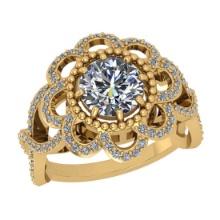 1.77 Ctw VS/SI1 Diamond 14K Yellow Gold Engagement Ring