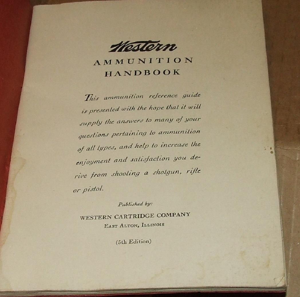 Original Western Ammunition Handbook 5th Ed