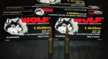5 - 20 Rnd Boxes Wolf  5.45X39 Steel Case 60 gr
