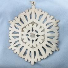 Large Snowflake Pendant In Sterling Silver