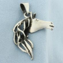 Designer Horse Pendant In Sterling Silver