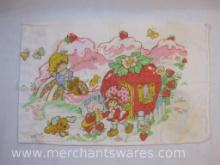 Strawberry Shortcake Pillow Case Copyright American Greetings Company 1980, slight yellowing, see