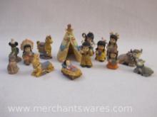Native American Nativity Set, see pictures for included pieces, 13 oz
