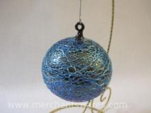 Stuart Abelman Blown Glass Christmas Ornament, 3oz