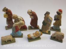 Vintage Wooden Nativity Figures, made in Italy, 1 oz