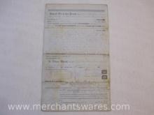 Quit-Claim Deed from Cook County Illinois c. 1860 with Raised Notary Seal