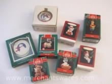 Eight Assorted Christmas Ornaments including "Brother", "Nephew" and more from Hallmark and