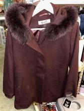 New W/tags Saga Fox from Scandinavia Real Fur Dyed Fox and Lambswool Jacket size M