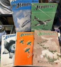 5 Copies of The Aeroplane Magazine 1937, 1938, 1942 and 1945 Printed in England
