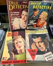 Four 1940's True/Master Detective Magazine