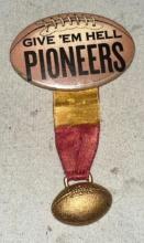 Vintage Denver Pioneers Ribbon and Football Pin