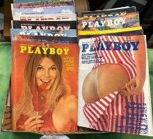 13 Issues of 1971, 1974 and 1975 Playboy Magazine
