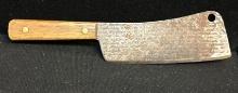 Vintage Old Hickory Carbon Steel Cleaver Butcher Knife