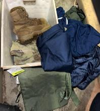 Army Lot- Clothes, Duffle Bag, Boots etc