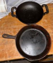 Cast Iron No.8 Frying Pan U.S.A and Cuisinart Cast Iron Pot