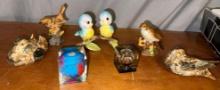 Vintage Bird Figurines and Paper weights