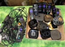 Lot of Roku and other TV Media Streaming Boxes and Remotes
