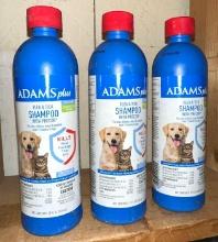 3 New Adams Plus Flea & Tick Pet Shampoo