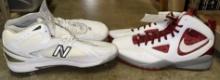 New Balance HOI Cleats Baseball Shoes Size 16, Nike Huarache Basketball shoes size 18- Both New
