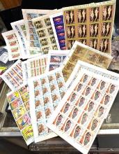 500 Assorted Foreign Stamps- in Partial sheets and Blocks