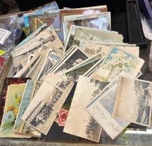 Lot of Old Post Cards (Some Have Been Mailed and have old Stamps) and Old Photos