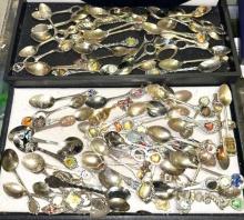 Group of unsearched Collectible Souvenir Spoons