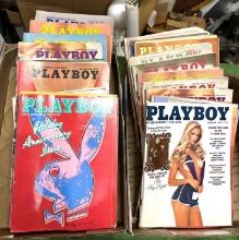 24 Issues of 1960's, 1970's and 1980's Playboy Magazines