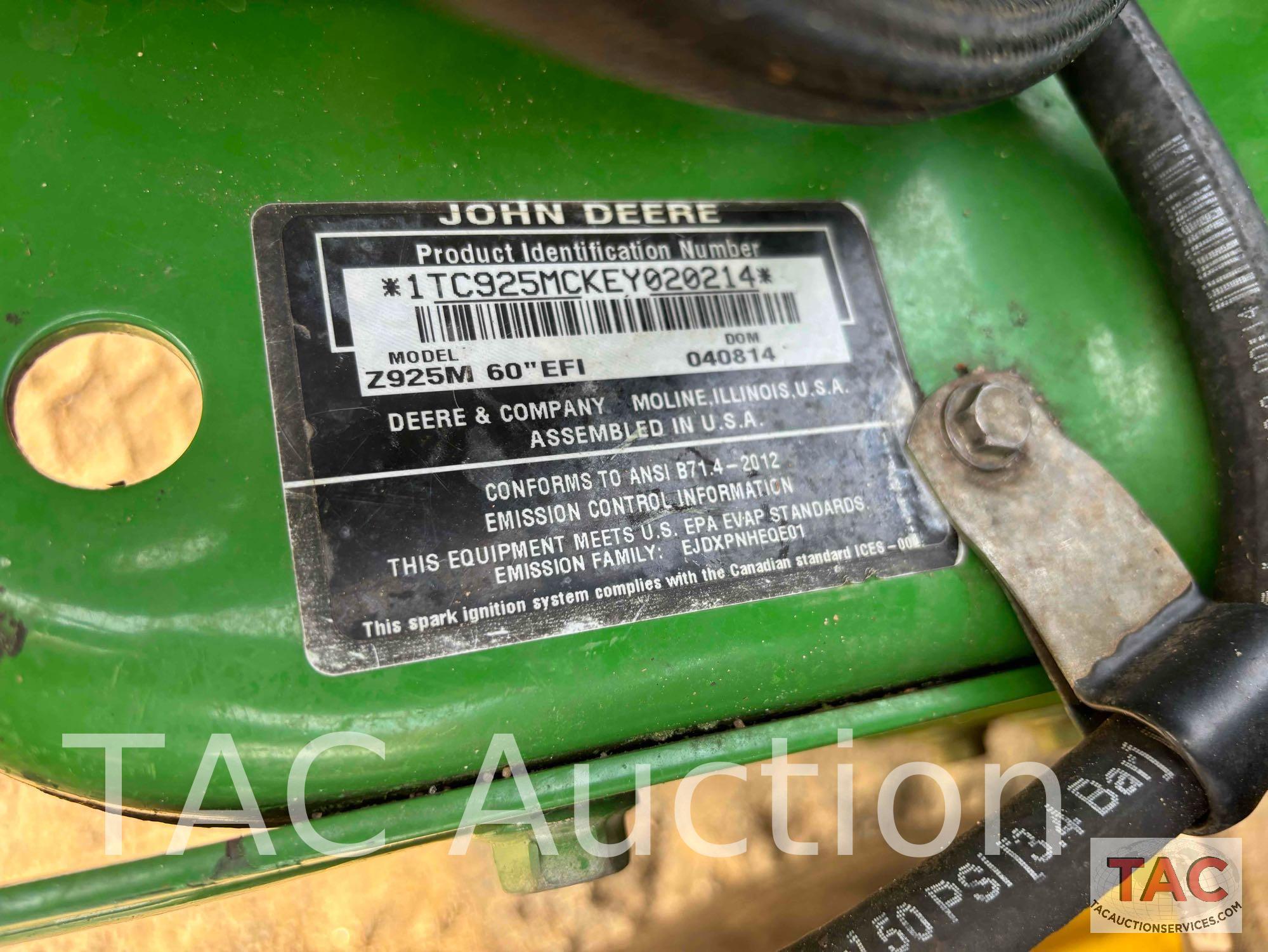 John Deere Z925M EFI 60in Zero Turn Lawn Mower