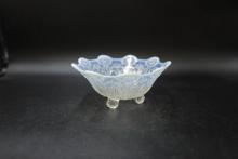 Opulescent Glass Footed Bowl
