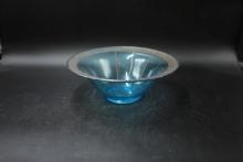 Blue Glass OverLay Bowl